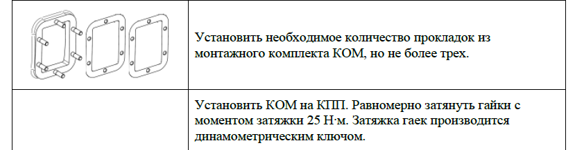 Последовательность установки КОМ на КПП часть №2