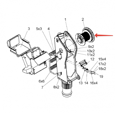 Лебедка гидравлическая J02.52.513W КМУ ИНМАН IT180 MIEP 017